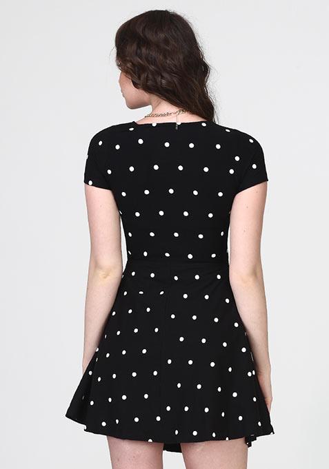 Buy Women Retro Pop Cutout Skater Dress Trends Online India Faballey