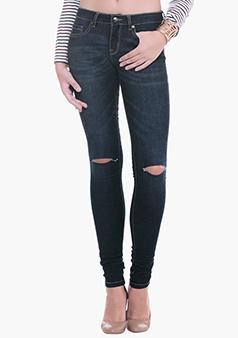 Busted Skinny Jeans - Dark Wash