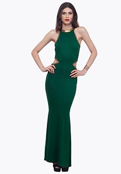 Sequin Stash Maxi Dress - Green