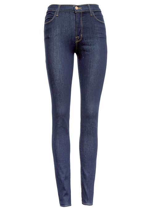 Whiskered Skinny Jeans - Mid Blue