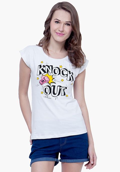 Knock Out Tee - White