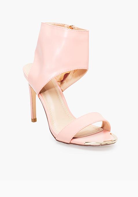Ankle Wrap High Heels - Pink