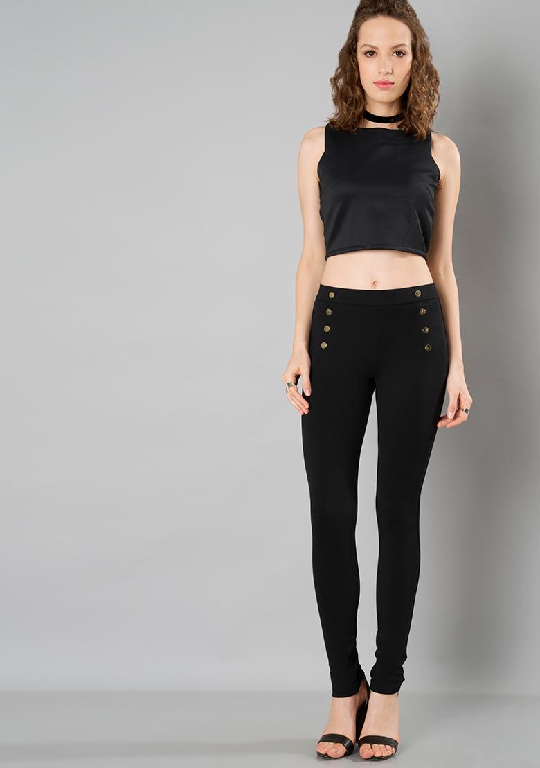 high waisted jeggings with crop top