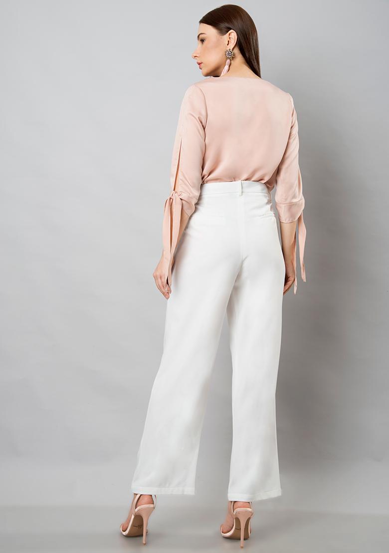 Flap Pocket White Comfy Trouser – Styched Fashion