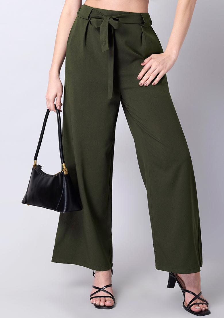 Belted wideleg pants  LICHI  Online fashion store