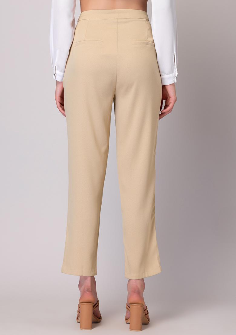 Faballey Bottoms Pants and Trousers  Buy Faballey Rust Pleated Belted Pants  Set of 2 Online  Nykaa Fashion