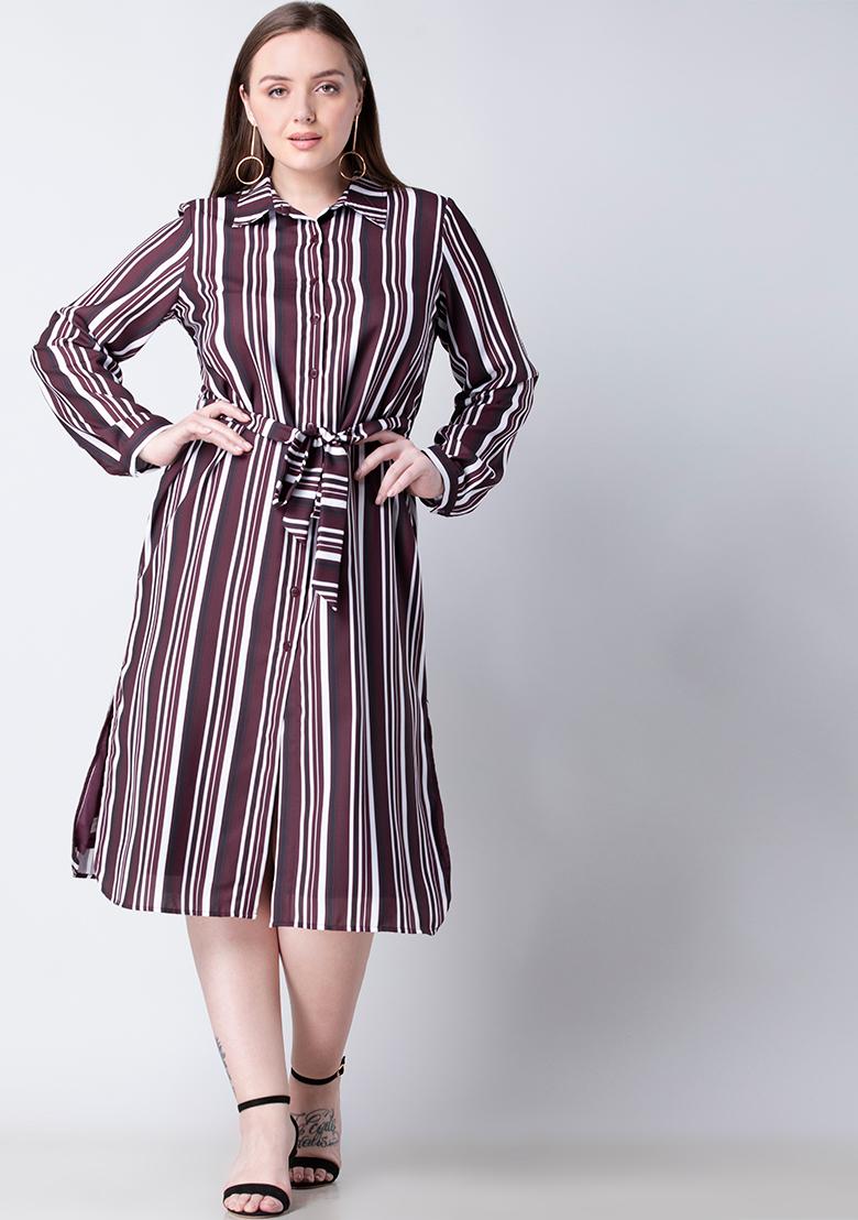 maroon shirt dress