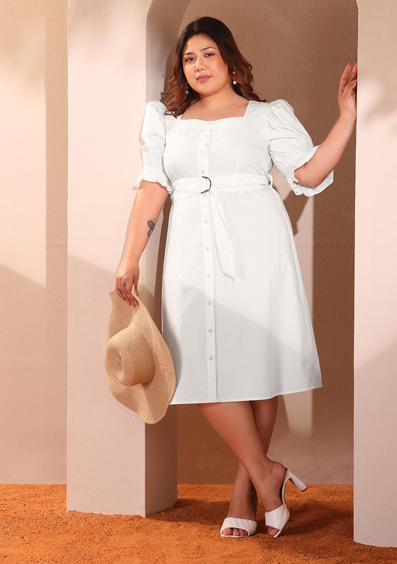 Curve white outlet dress