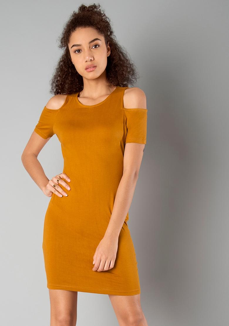 cold shoulder bodycon dress