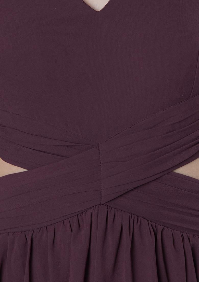 Vivid imagination plum clearance purple cutout maxi dress