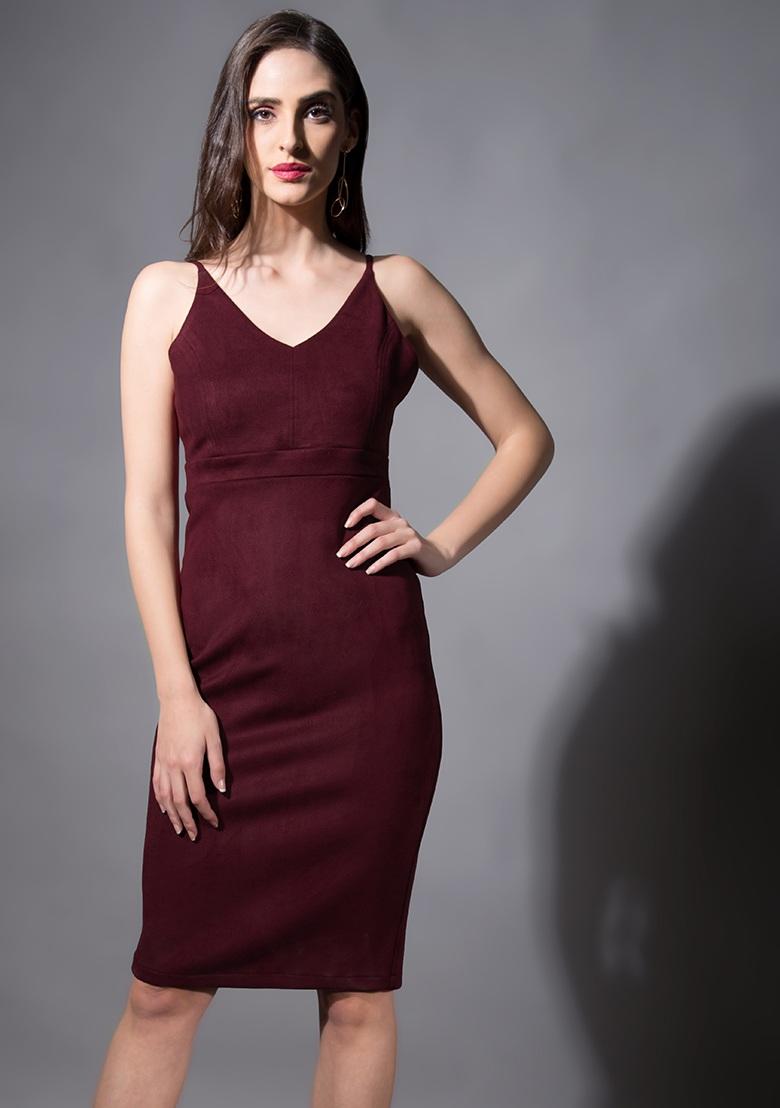 Burgundy – cutesove | Bodycon dress with sleeves, Elegant midi dresses, Midi  dress bodycon