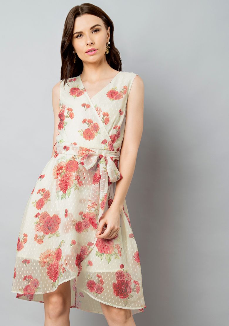 country road dotted floral maxi