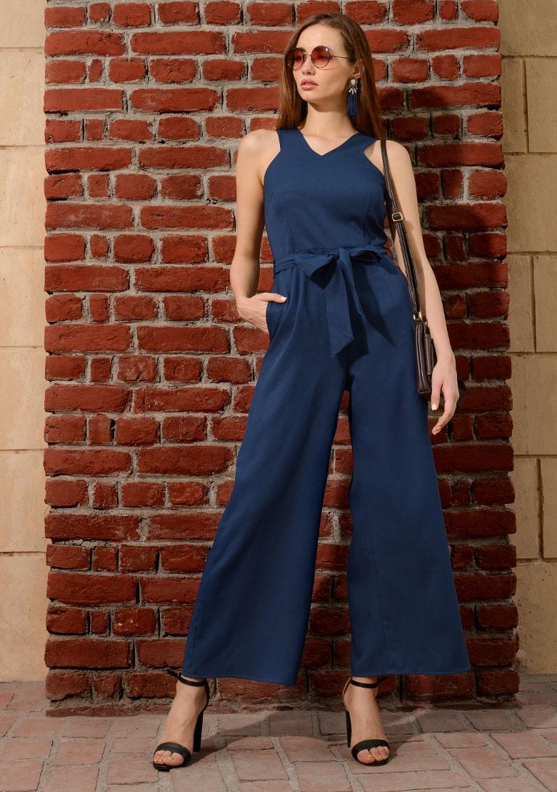 navy sleeveless jumpsuit