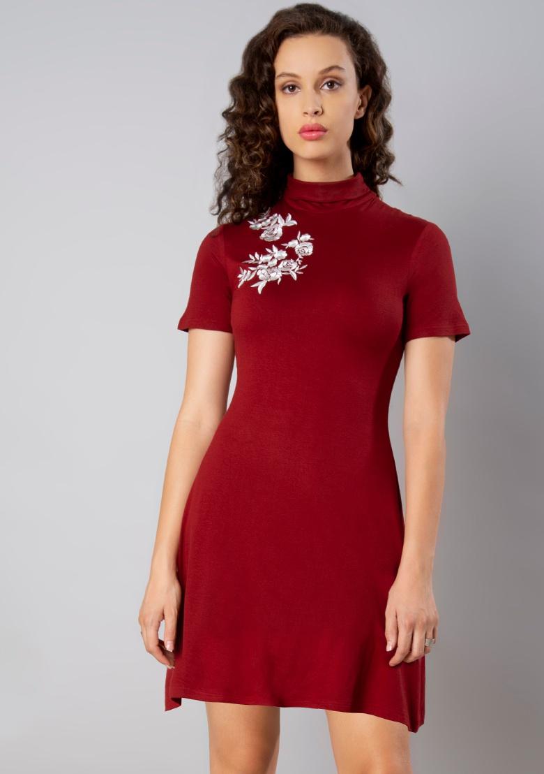 faballey maroon dress