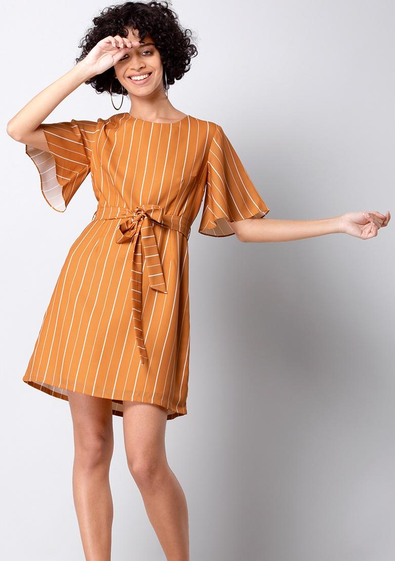 Ruffle Neckline Flare Sleeves Asymmetric Frilling Dress - Retro, Indie and  Unique Fashion