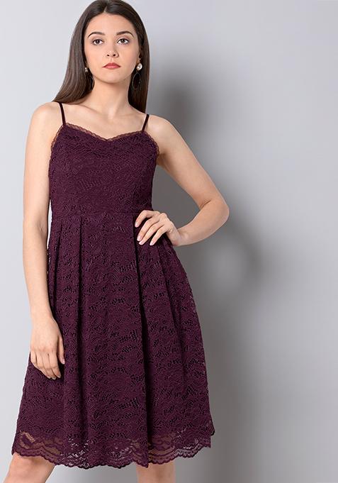 faballey maroon dress