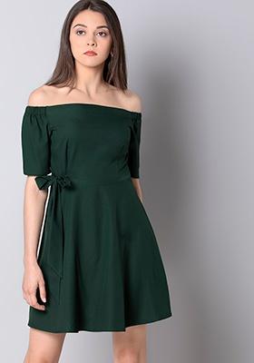 off shoulder dress party wear