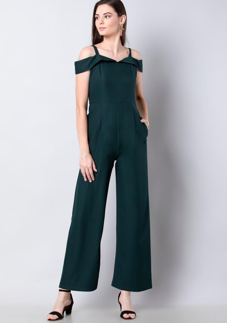 strappy cold shoulder jumpsuit