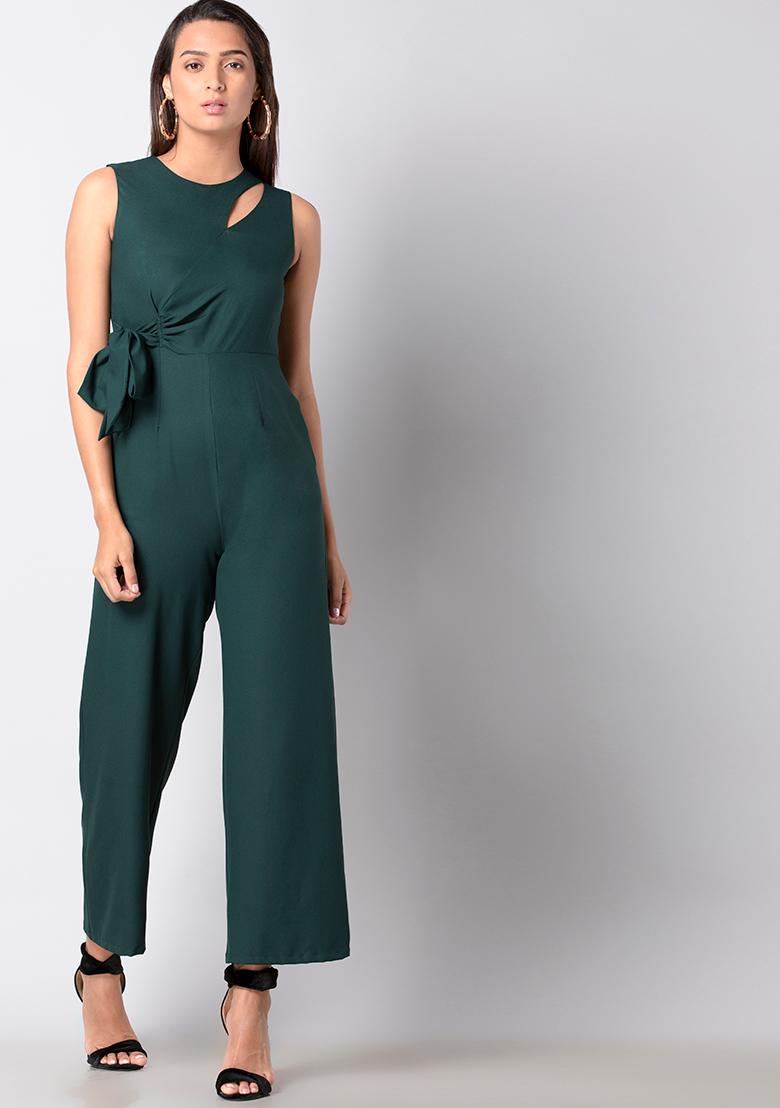 Buy FabAlley Black Full Length Jumpsuit for Women Online @ Tata CLiQ