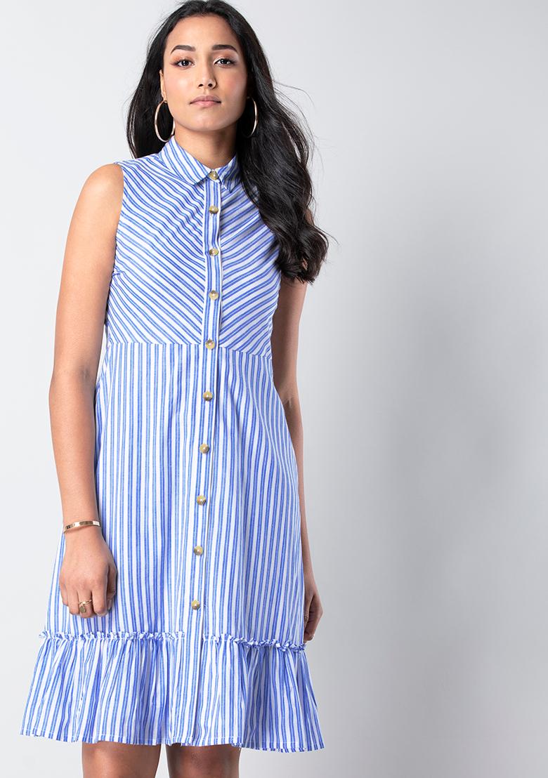 button down collared dress