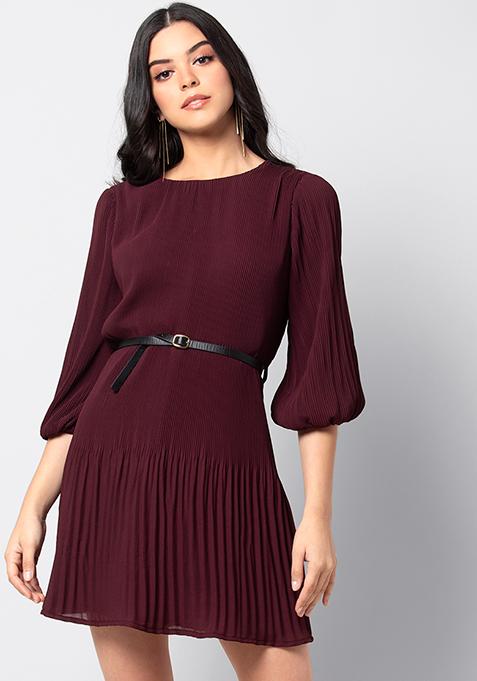 faballey maroon dress