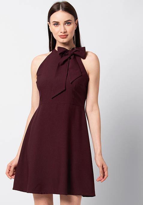 faballey maroon dress