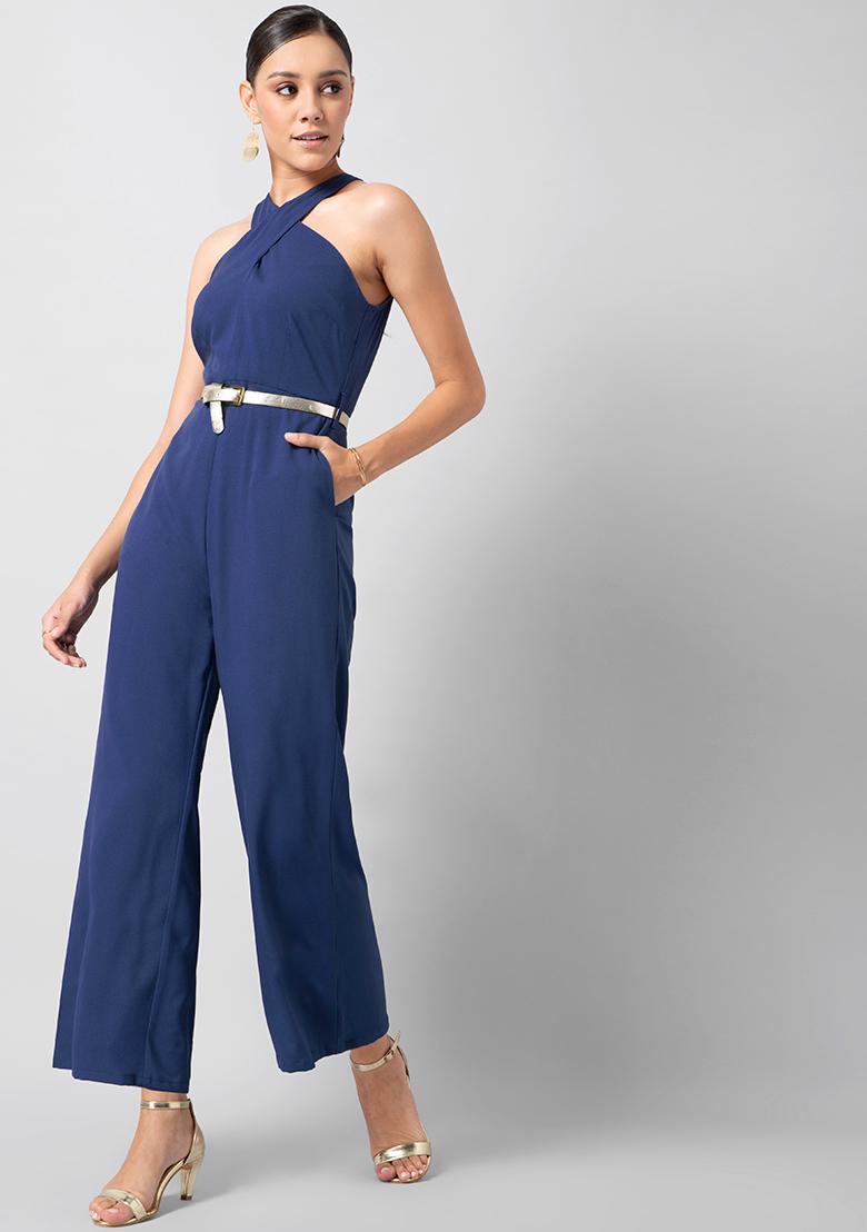 cross halter jumpsuit