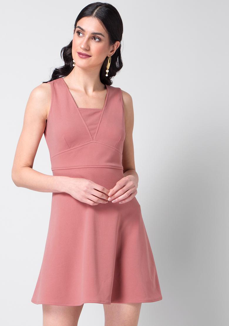 Buy Women Dusty Pink Mini Shift Dress Date Night Dress Online India FabAlley