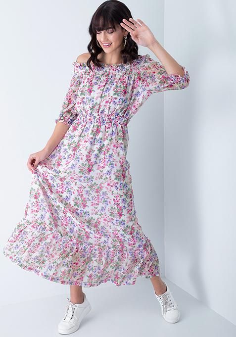 long frock shoulder cut