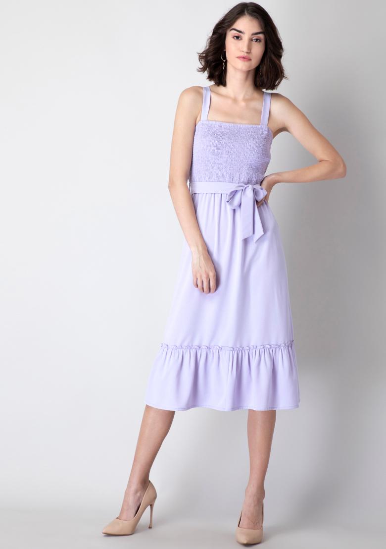 Lilac Chiffon V-Neck Sleeveless Maxi Dress, Bridesmaid Dresses With Side  Slit | Honey Dress