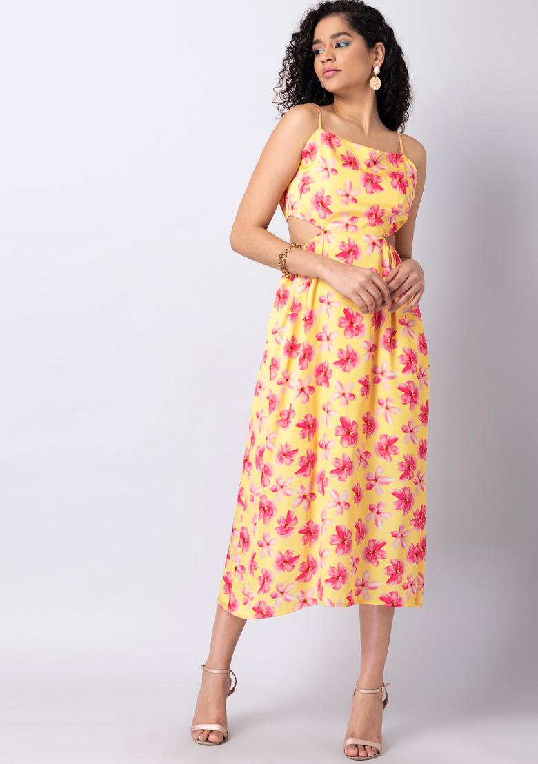 Buy MABISH By Sonal Jain Women Mustard Yellow Layered Maxi Dress - Dresses  for Women 7797187 | Myntra