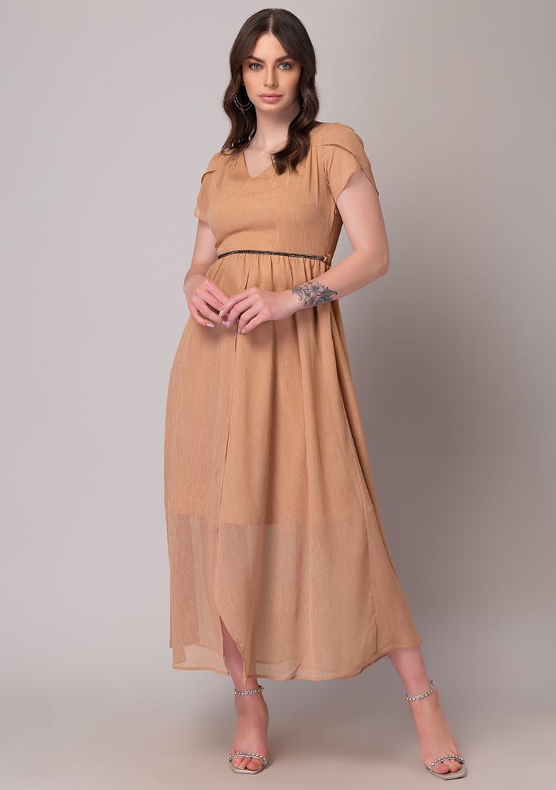 Buy Women Gold Cold Shoulder Mermaid Maxi Dress - Maxi Dresses Online India  - FabAlley | Maxi dress online, Maxi dress, Dress