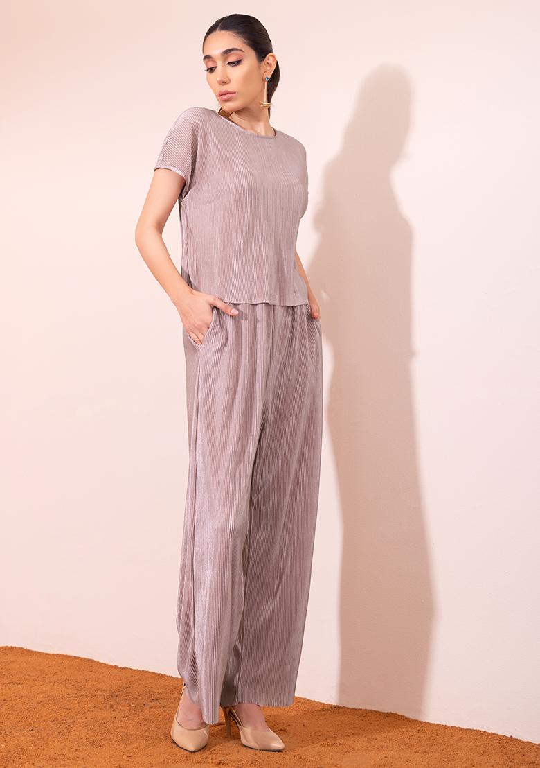Orla green  blue satin shirt flared trouser co ord  Glamify Famous For  Loungewear