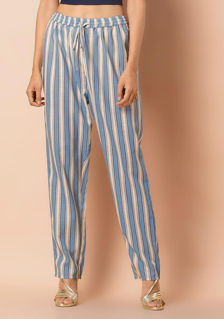 striped cotton palazzo pants