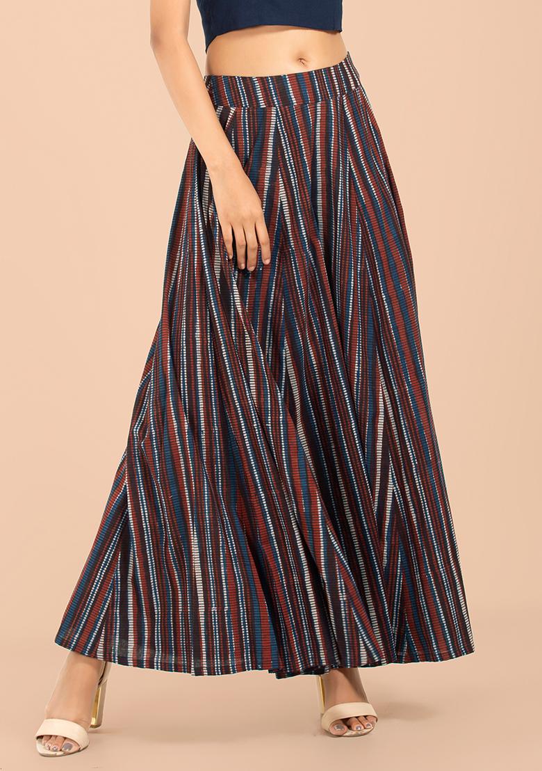 striped palazzo pants with kurti