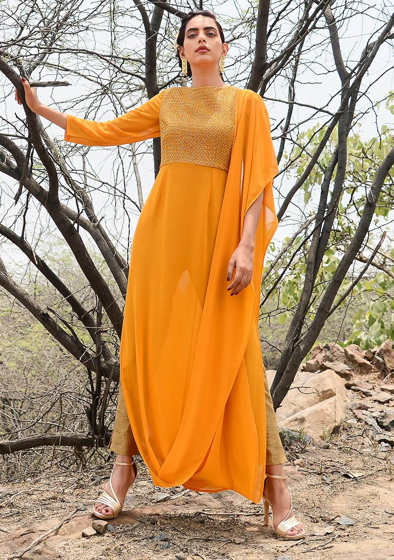 indya mustard yellow kurta