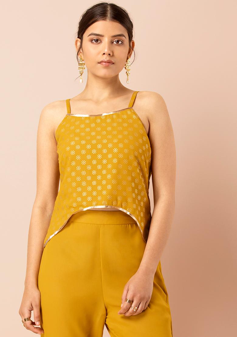 yellow strappy top