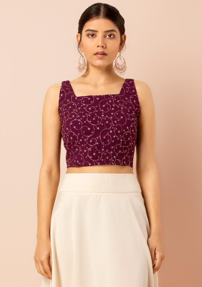 georgette embroidered skirt