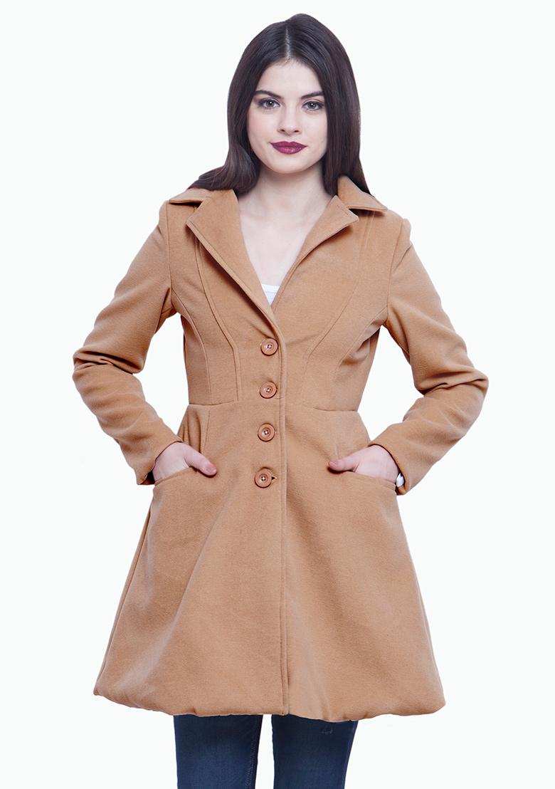 beige skater coat