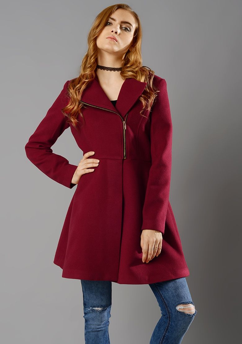 Red hot sale skater coat