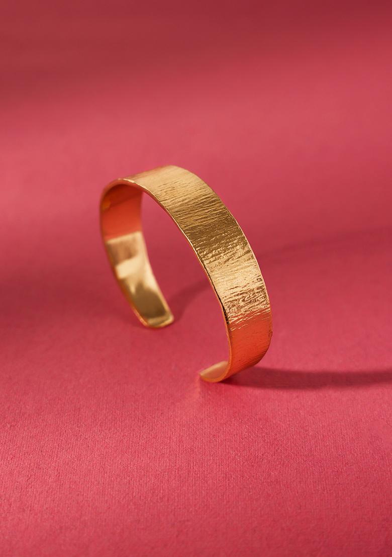 Buy Om Dotted-Pattern Gold Men's Bracelet Online - Brantashop