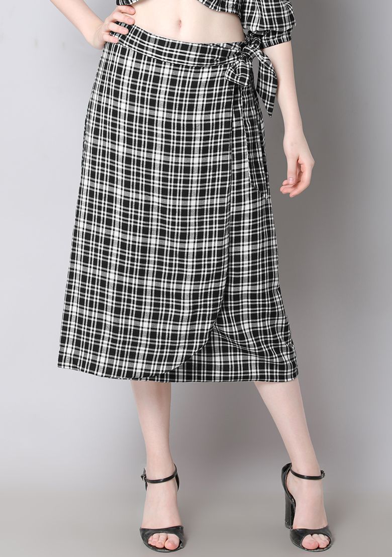 black midi skirt wrap