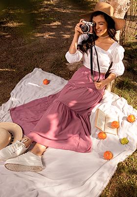 long maxi skirts india