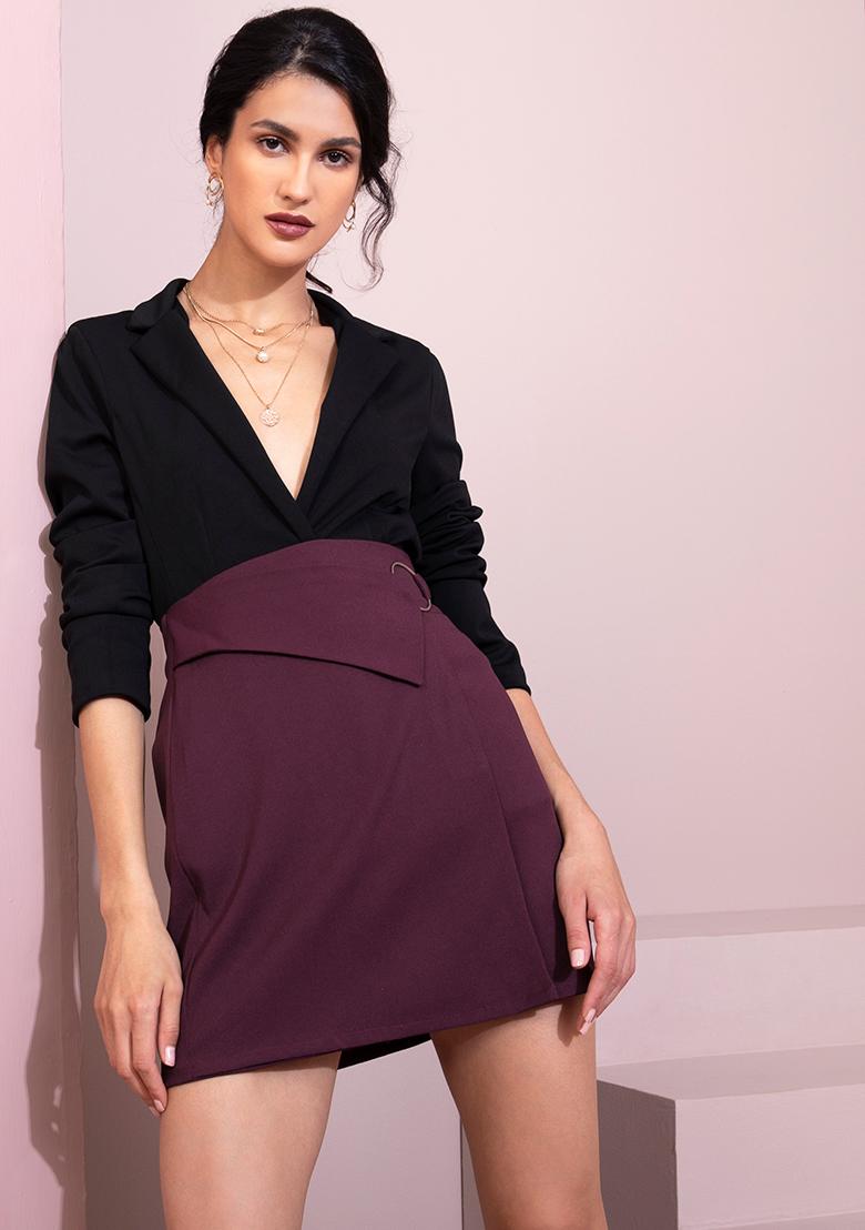 Buy ONLY Black  Gold Bodycon Skirt  Skirts for Women 205567  Myntra