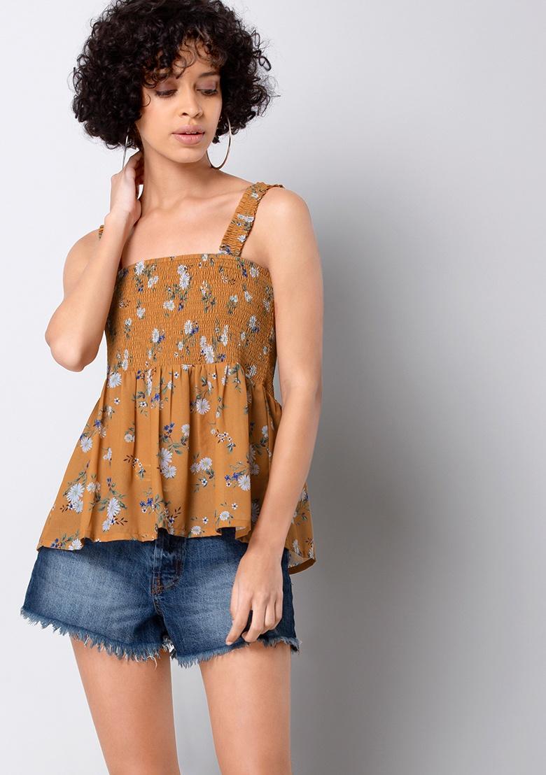 mustard yellow cami top