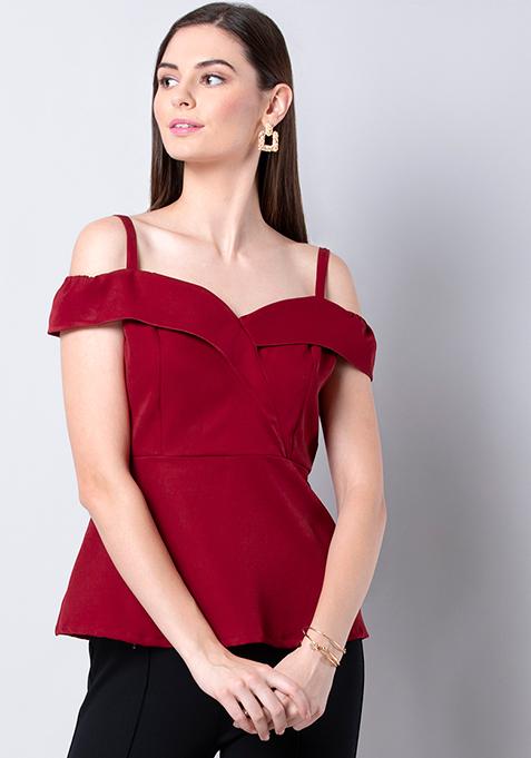 womens open shoulder shirts