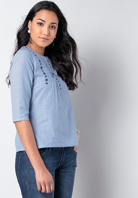 embroidered shirts women's india