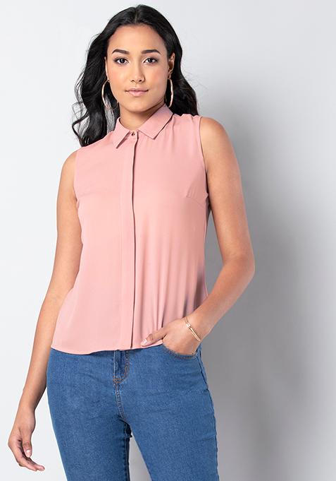 sleeveless formal shirt