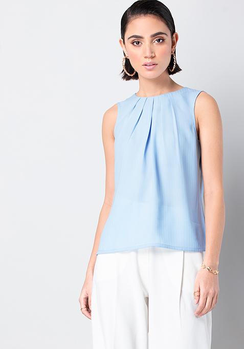 blue formal top