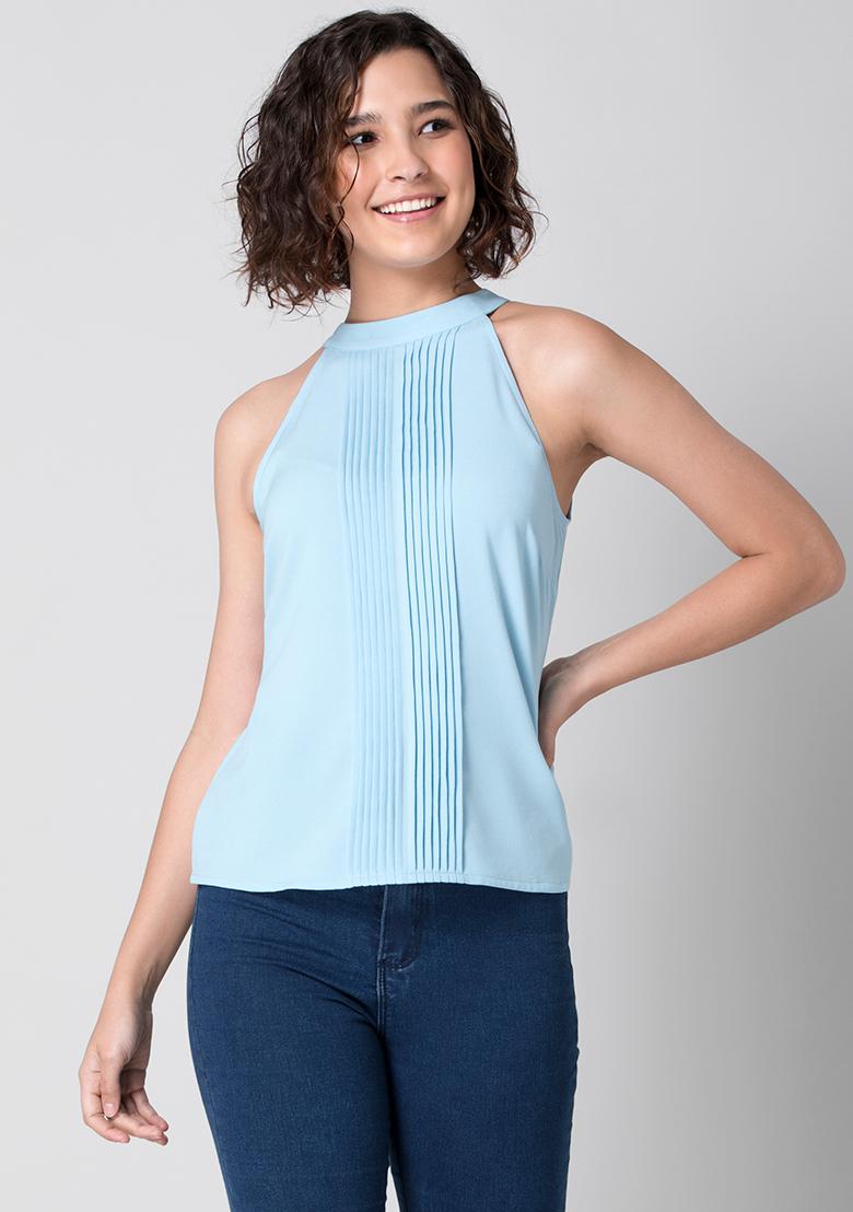 Buy Women Light Pleated Top - Fab-All-Ex-designers Online India - FabAlley